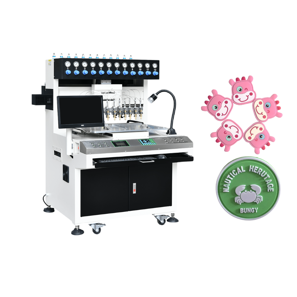 Emoji love soft pvc keychain filling machine